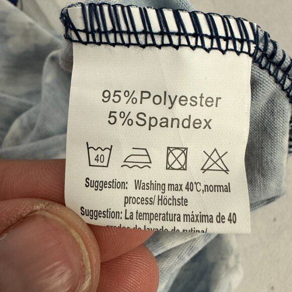 Hotouch Womens Floral Print Navy Blue Short Sleeve A Line Dress Size XL - Picture 8 of 9